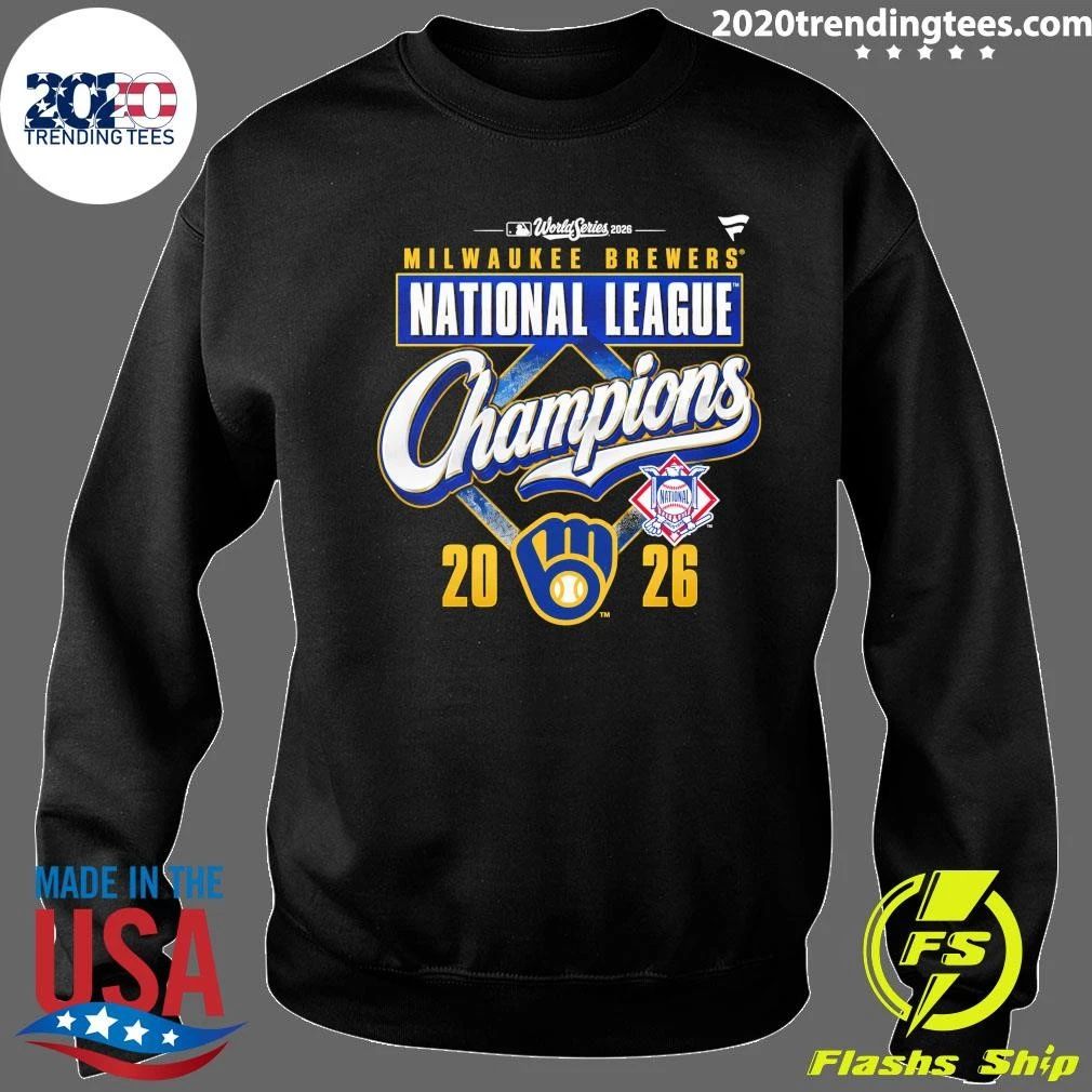 Milwaukee Brewers Fanatics 2026 National League Champions Locker Room Shirt