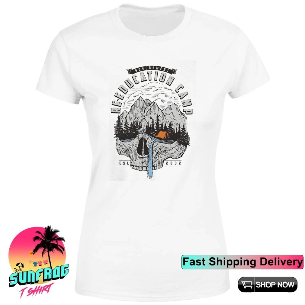 Government Re-education Camp 2032 skull shirt