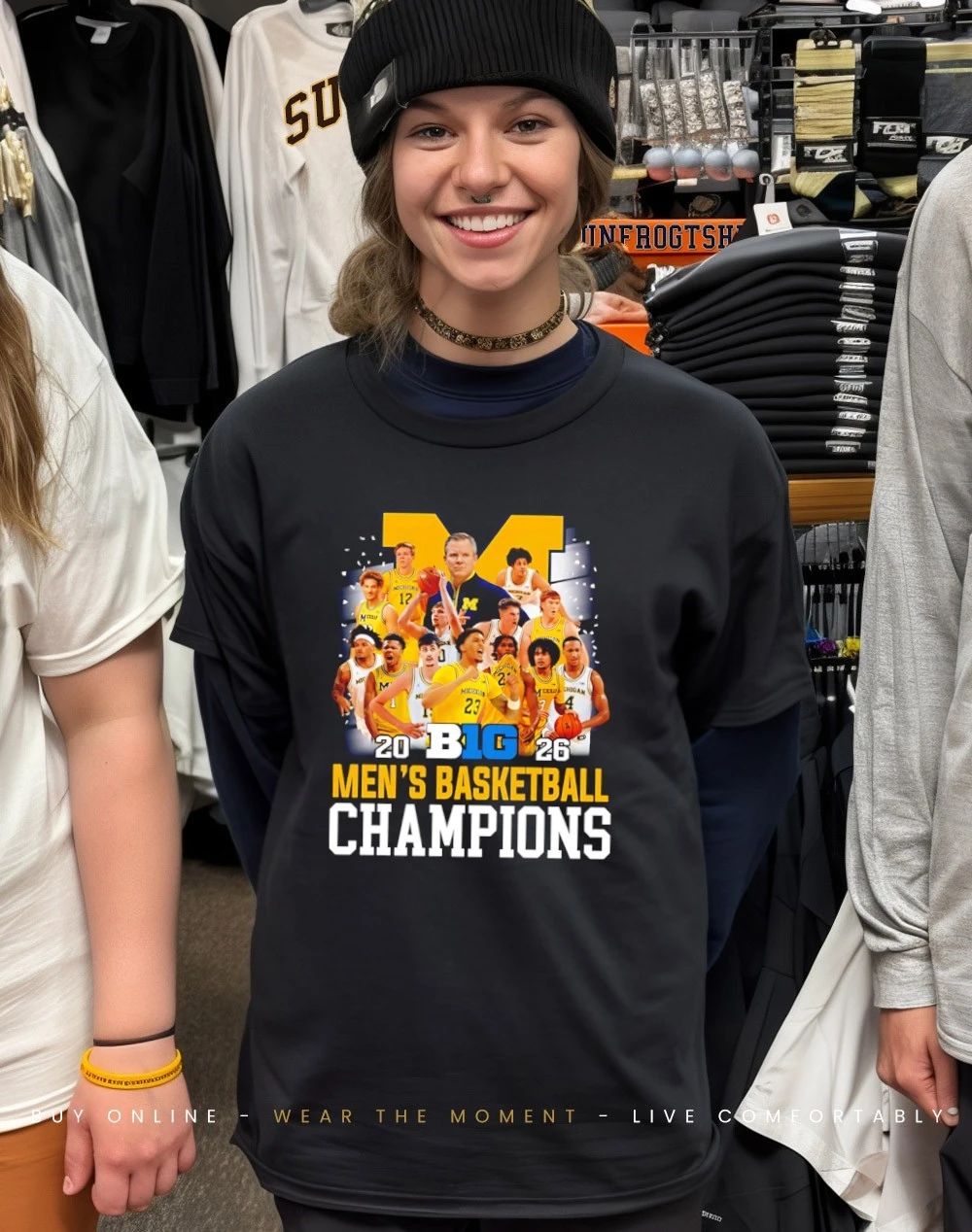 Michigan Wolverines 2026 Big Ten Men’s Basketball Champions graphic shirt