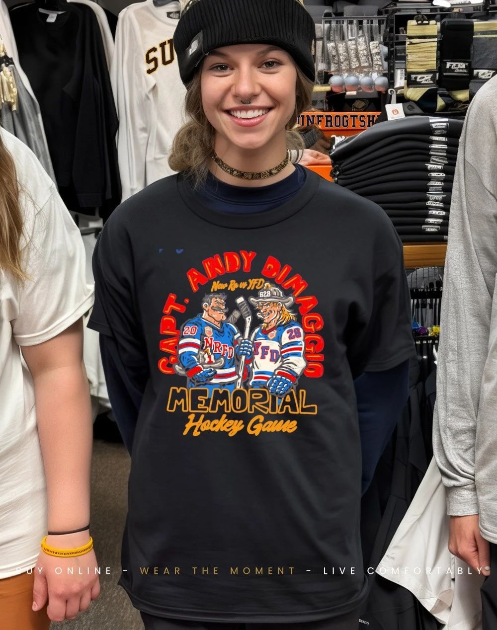 Capt. Andy DiMaggio 2026 Memorial Hockey Game New Rochelle vs Yonkers Fire shirt