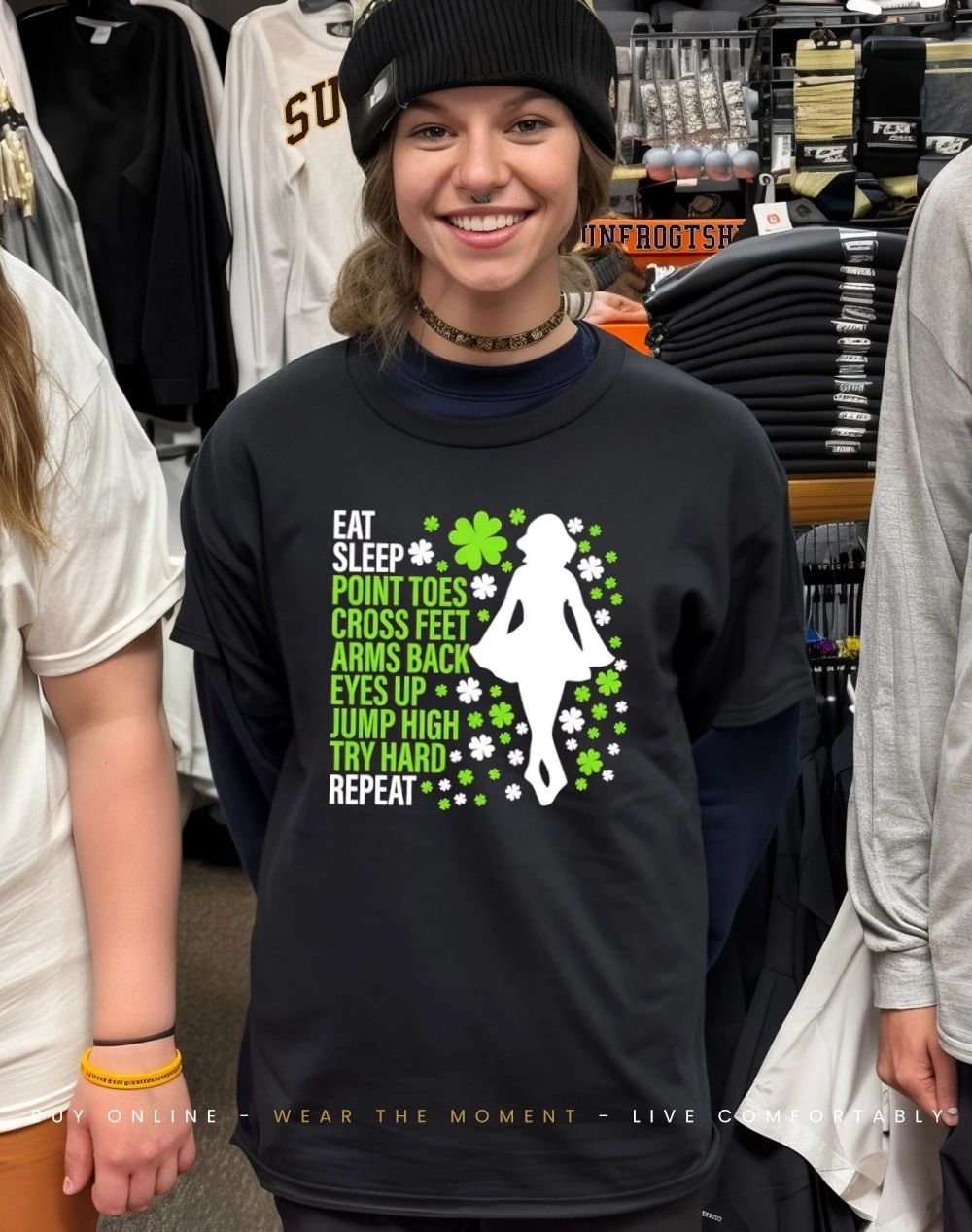 Eat Sleep Point Toes Cross Feet Irish Step Dancer shirt