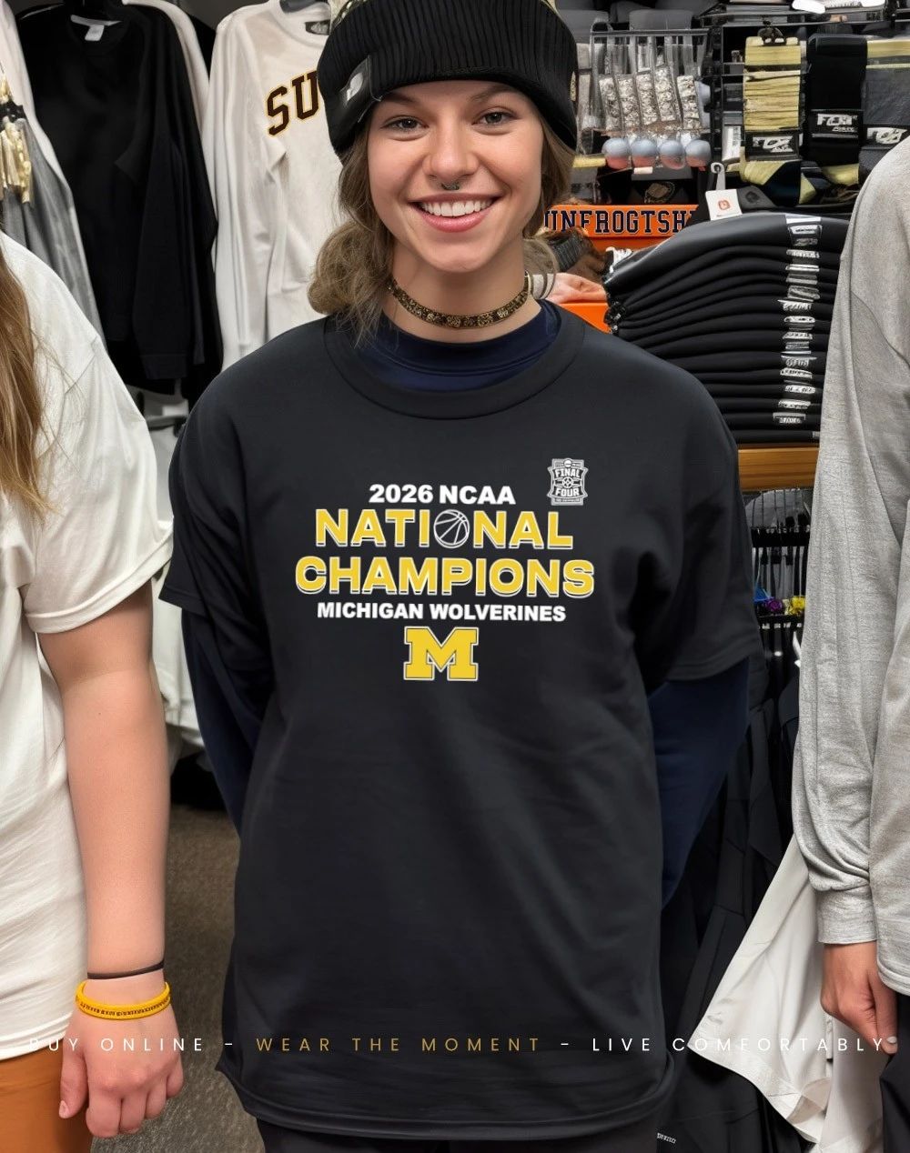 Official Michigan Wolverines 2026 NCAA Men’s Basketball National Champions Logo T-Shirt