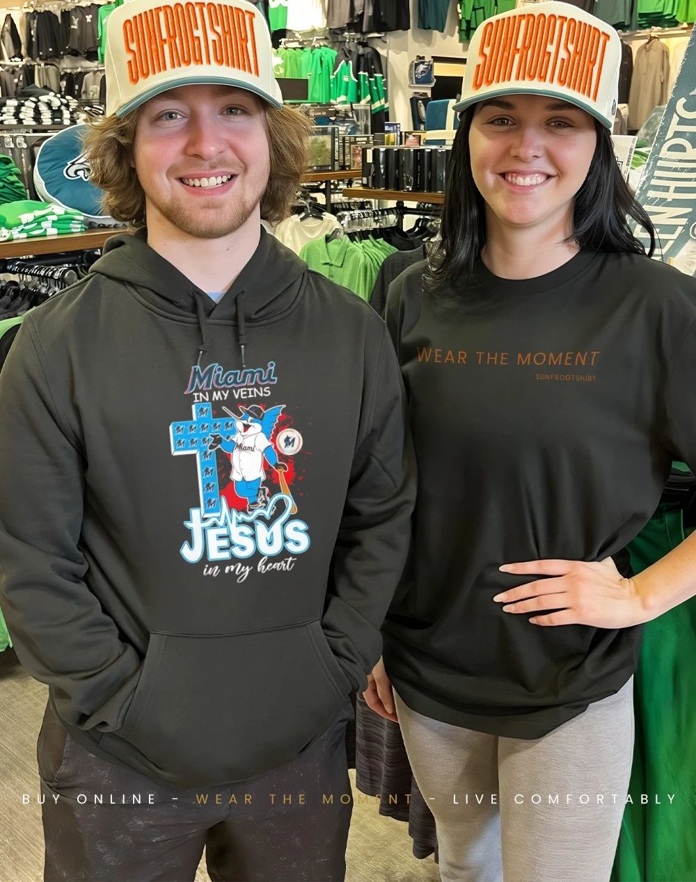 Marlins In My Veins Jesus In My Heart mascot shirt