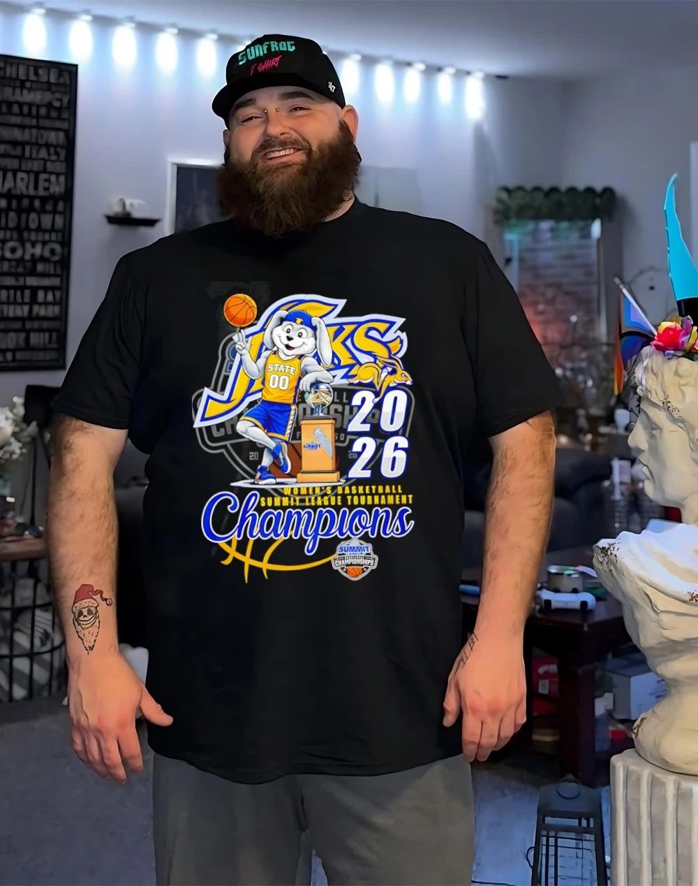 South Dakota State Jackrabbits 2026 Summit League Women’s Basketball Tournament Champions shirt