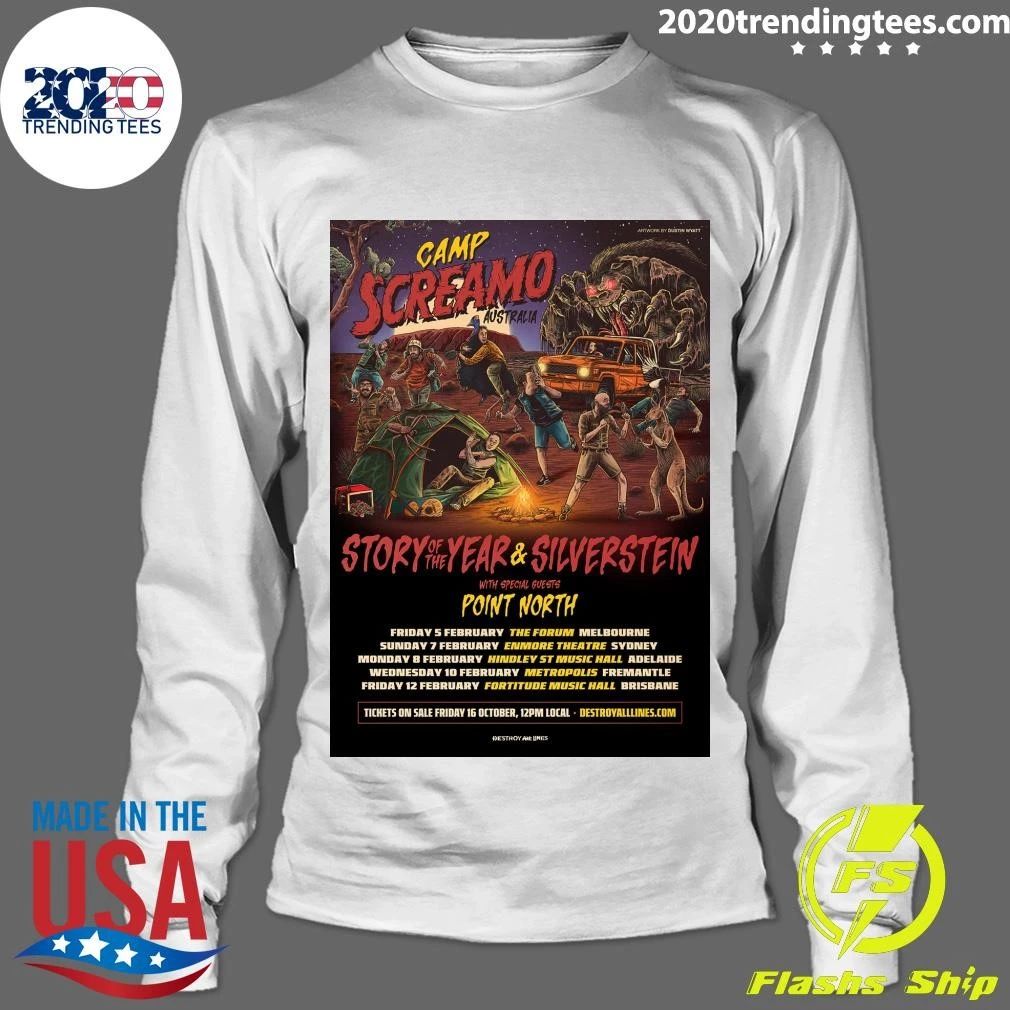 Silverstein And Story Of The Year Camp Screamo Australia Tour 2027 Shirt