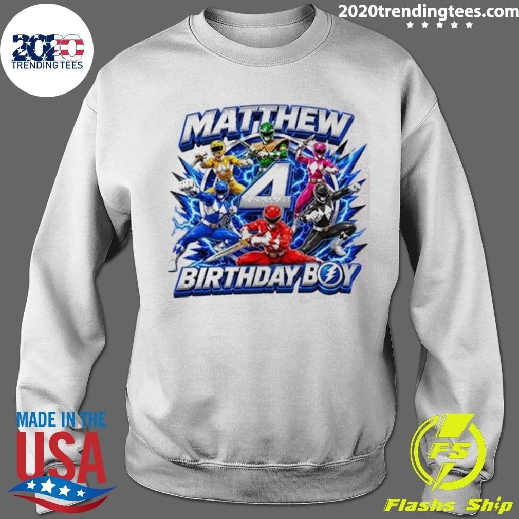Personalized Mighty Morphin Matthew Birthday Boy Shirt