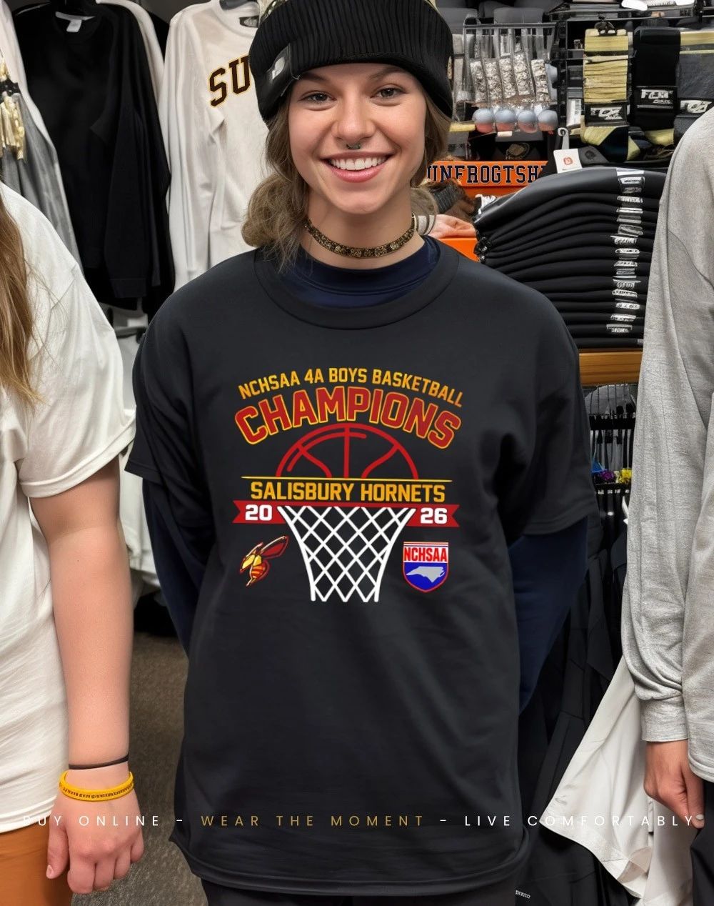 Salisbury Hornets NCHSAA 4A Boys Basketball Champions 2026 Logo shirt