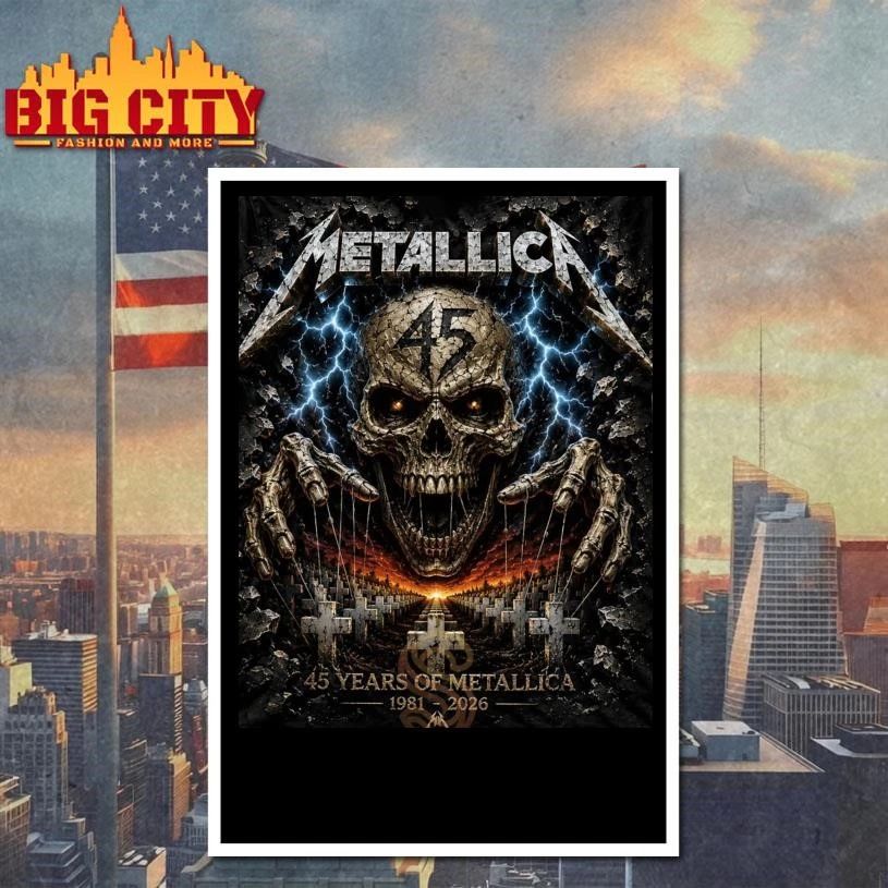 Metallica 45th Anniversary 1981-2026 Countless Memories One Legacy Shirt