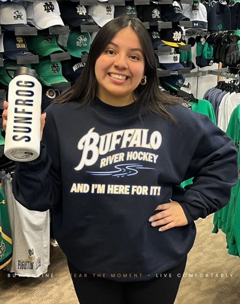 Buffalo Sabres river hockey and I’m here for it front and back shirt