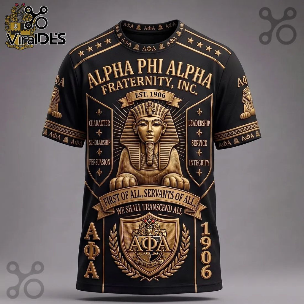 Alpha Phi Alpha Fraternity 1906 Gold Emblem T-Shirt