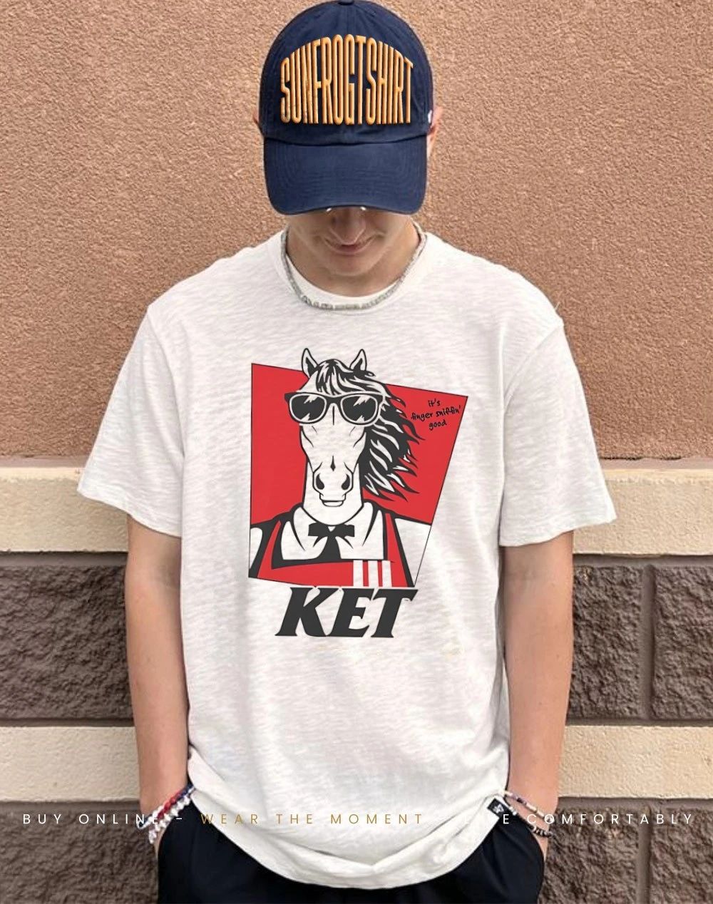 Ket horse it’s finger sniffing good KFC shirt