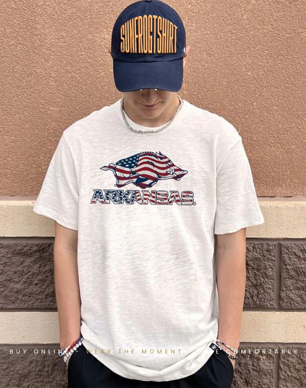 Arkansas Razorbacks Patriotic Marks Logo Stack shirt