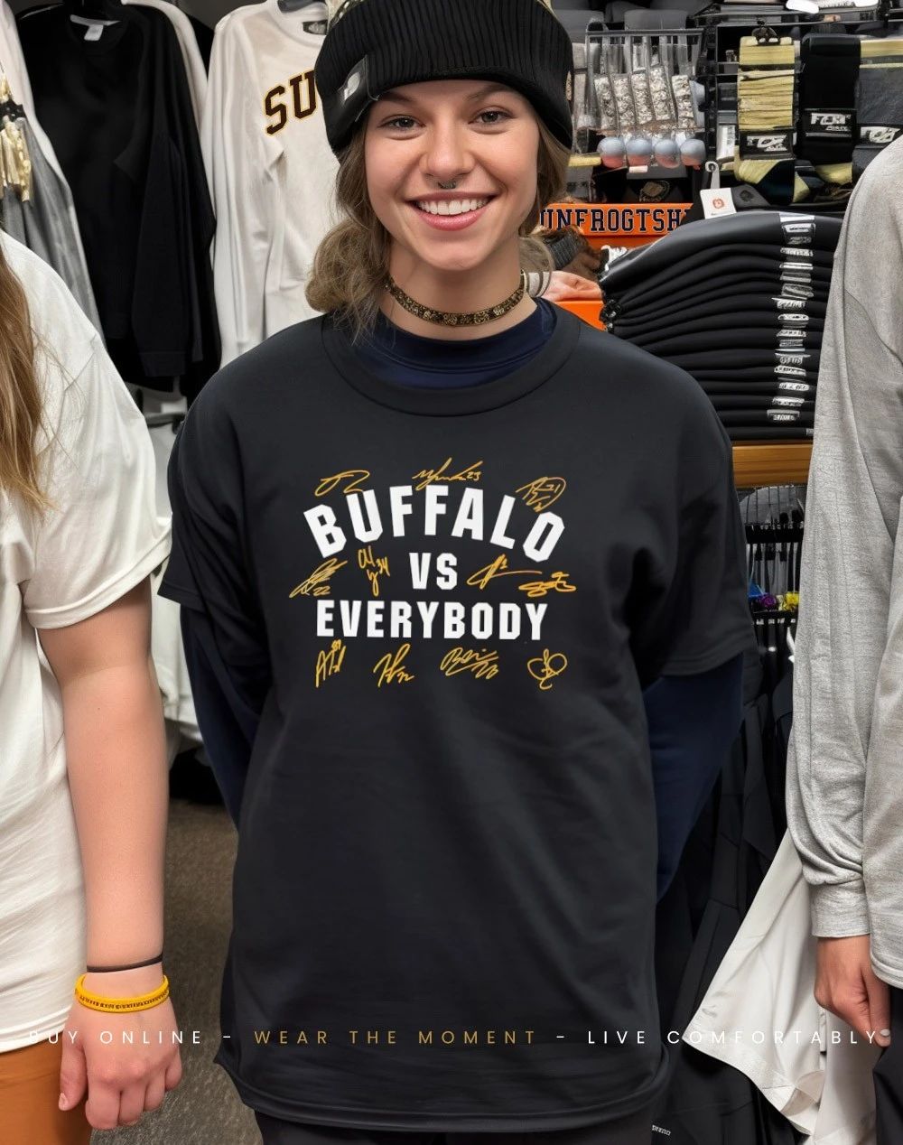 Buffalo Hockey vs Everybody signatures shirt