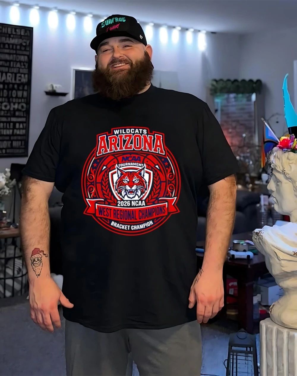 Arizona Wildcats 2026 West Regional Champions NCAA Tournament Badge shirt
