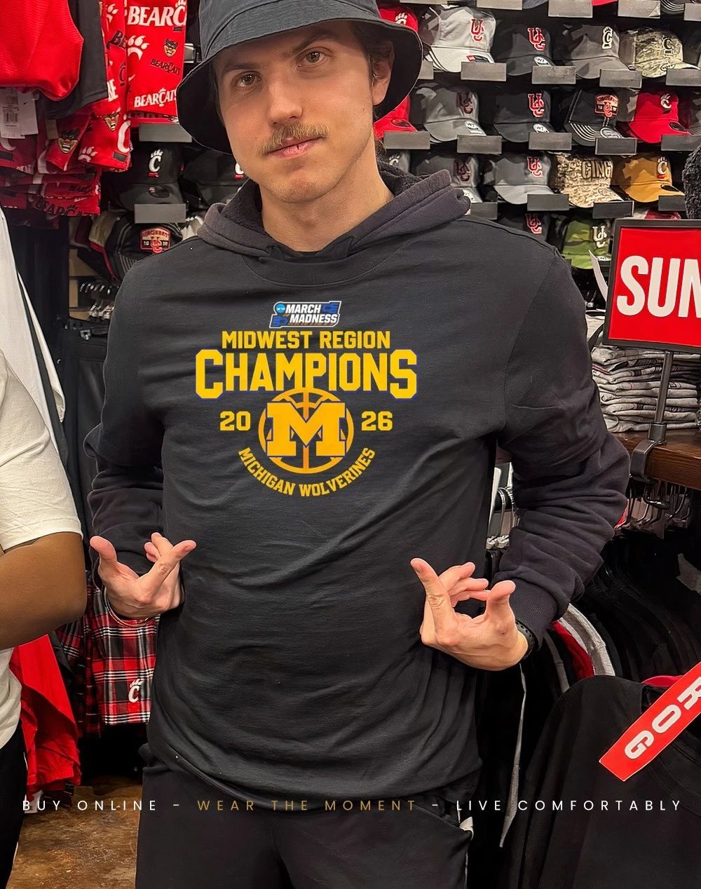 Michigan Wolverines Midwest Region Champions 2026 March Madness shirt