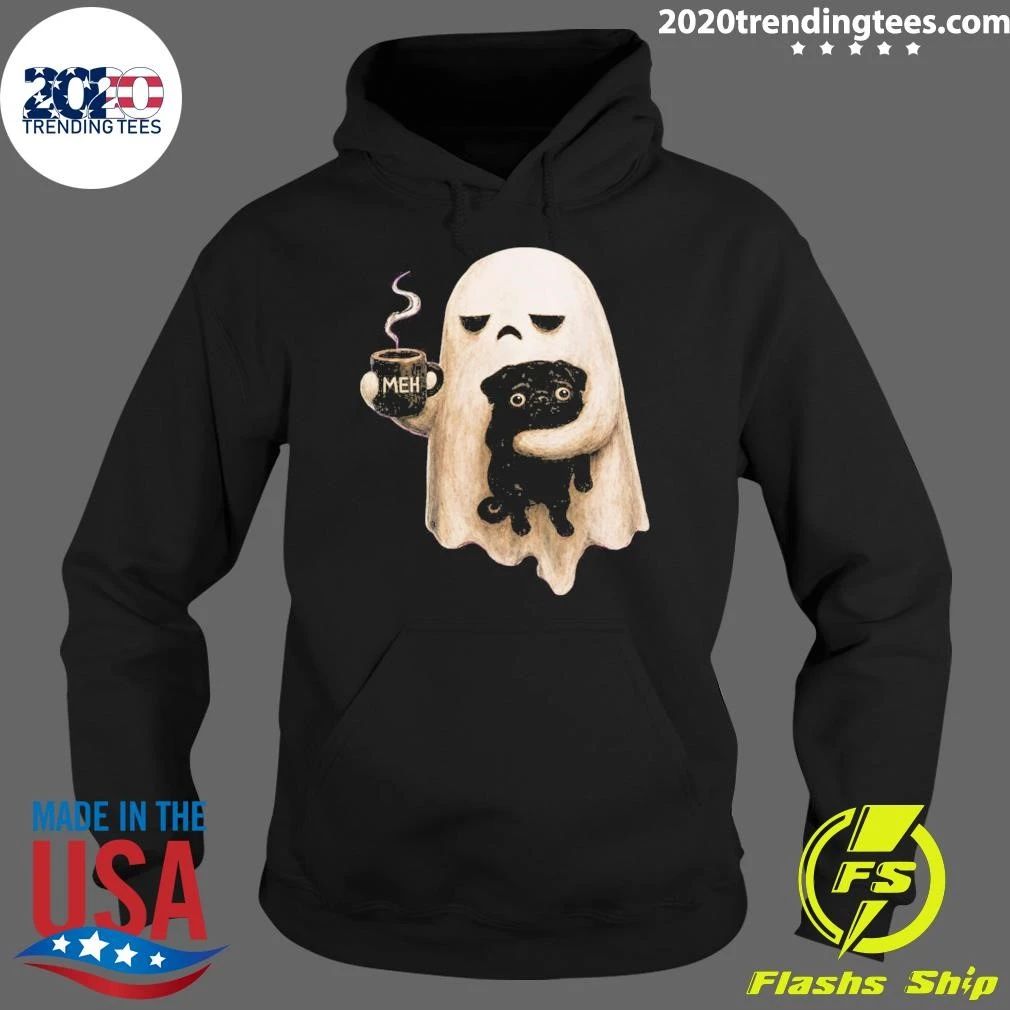 Halloween Black Pug Ghost Dog Lover Shirt