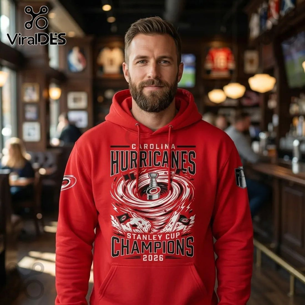 Carolina Hurricanes 2026 Stanley Cup Champions Red Hoodie