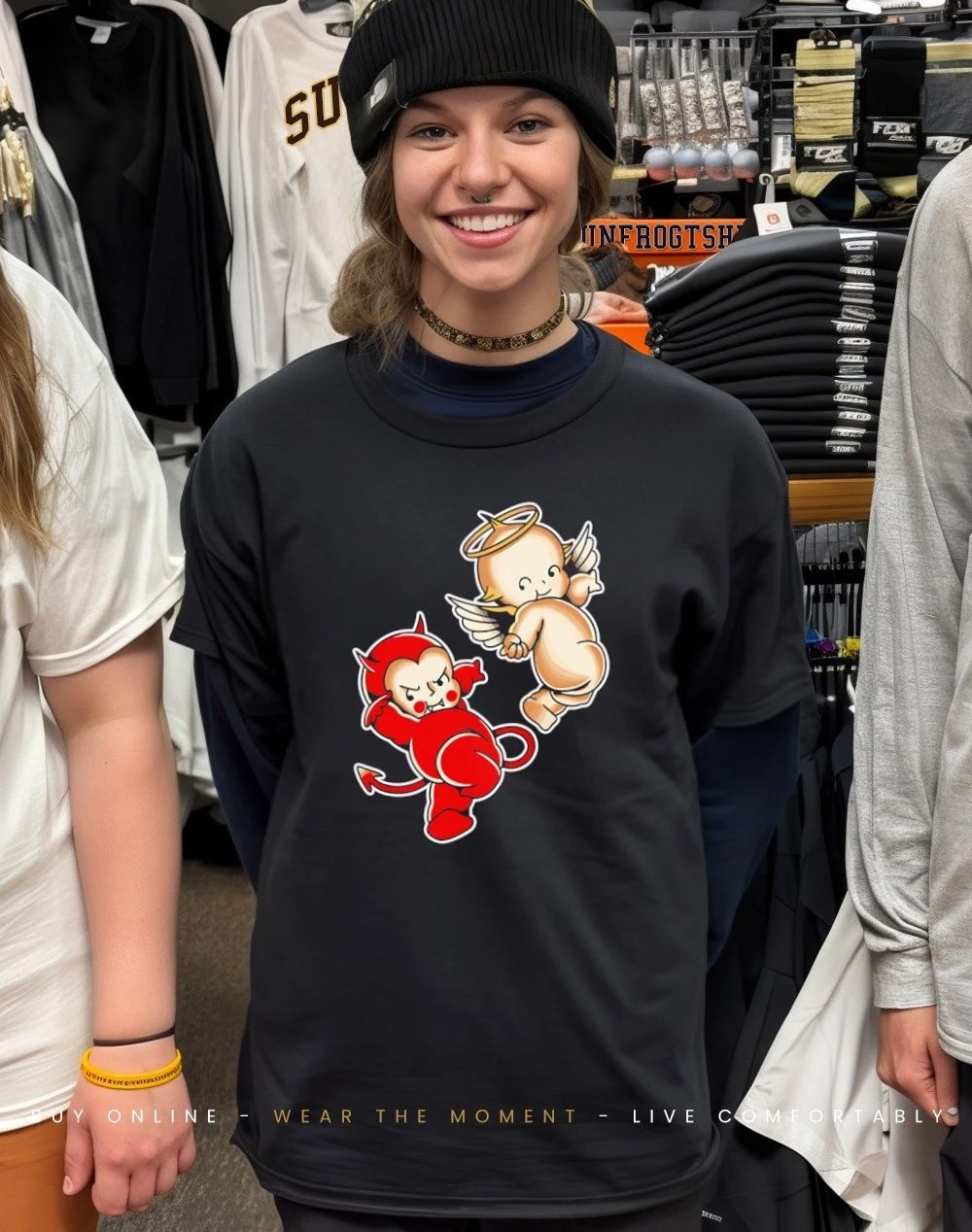 Kewpie Baby Devil Angel Cherubs Shirt
