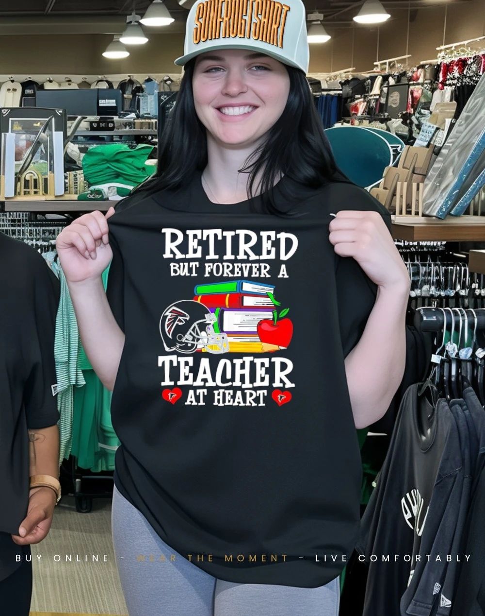 Atlanta Falcons Retired But Forever a Teacher At Heart shirt