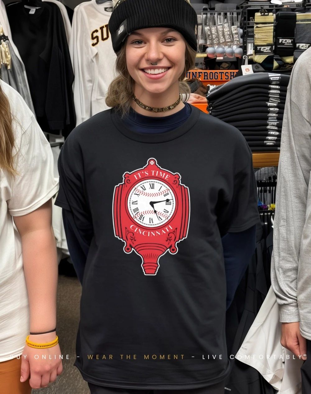 It’s time o’clock Cincinnati Reds shirt