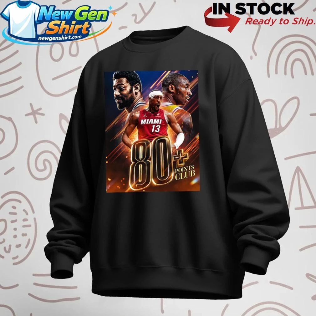 NBA Bam Adebayo Miami Heat 83 Points Club NBA History Shirt