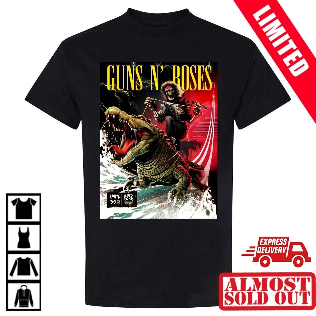 Guns N’ Roses April 30, 2026 Hard Rock Hollywood Florida Shirt