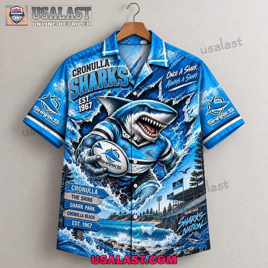 Cronulla Sharks Est 1967 Rugby Premium Hawaiian Shirt