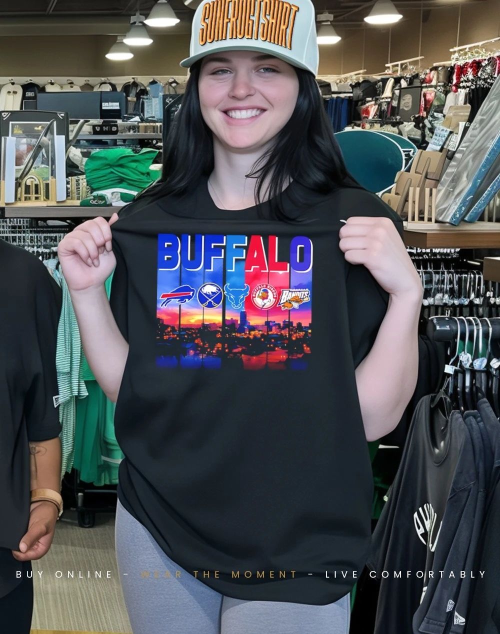 Sports city Buffalo skyline logos 2026 shirt