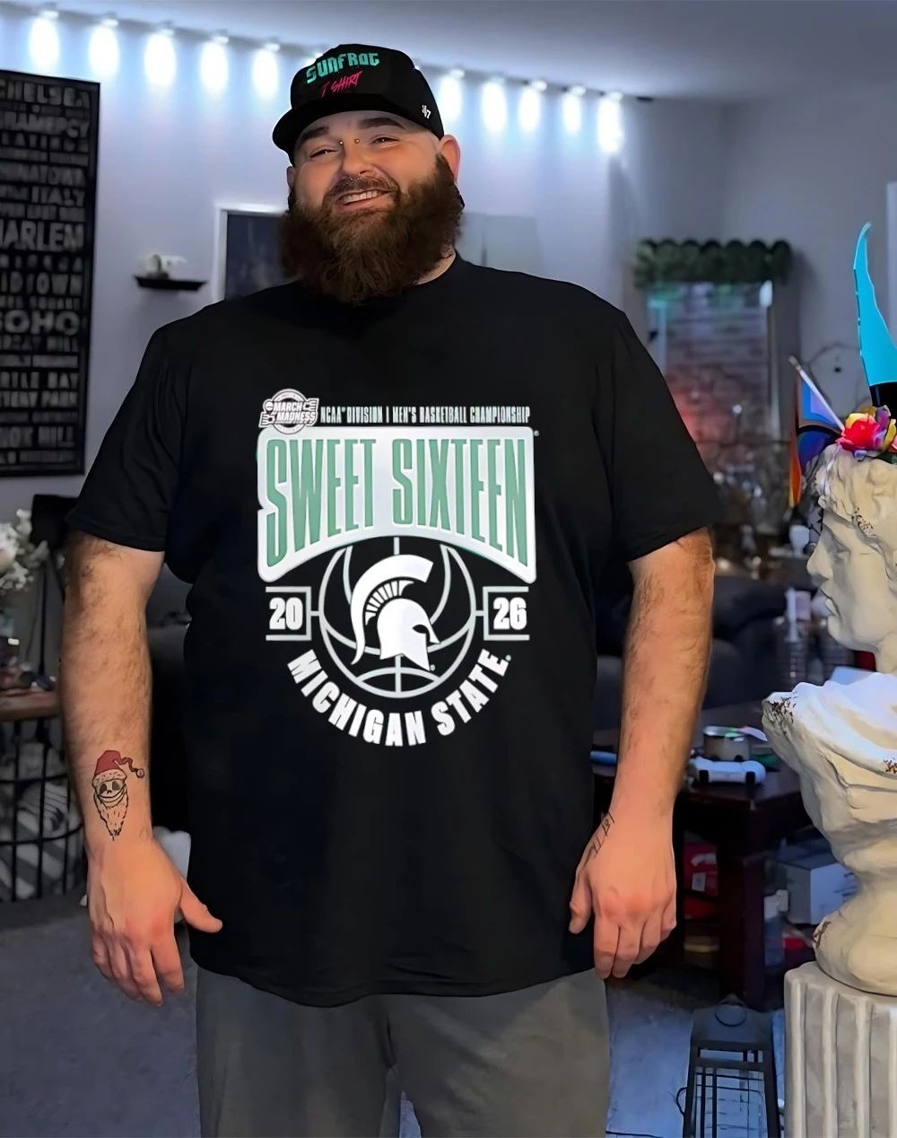 Michigan State Spartans 2026 NCAA Men’s Basketball Tournament March Madness Sweet 16 logo shirt