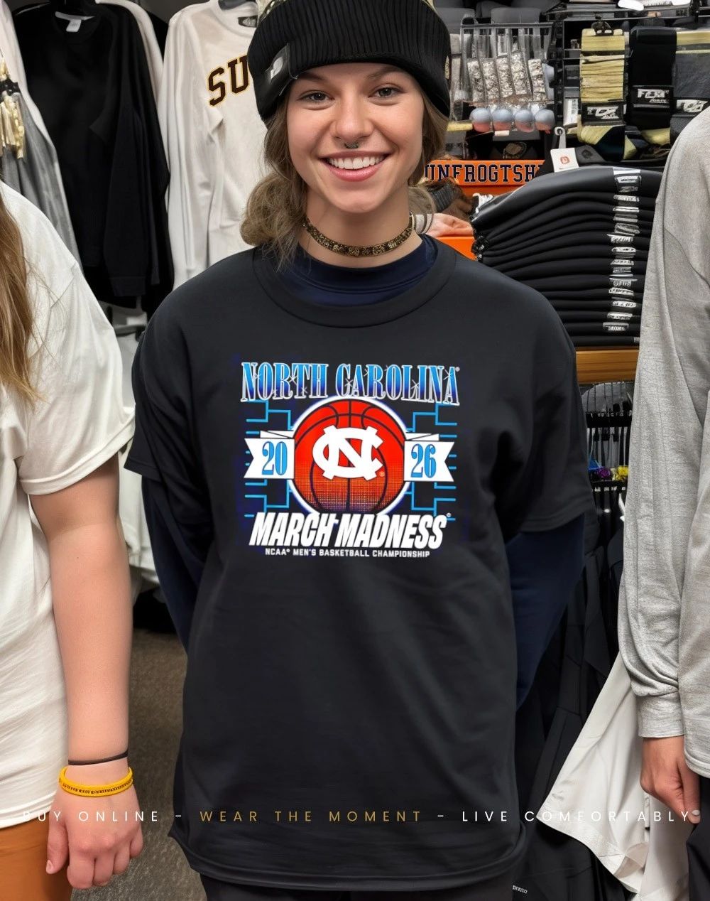 UNC Tar Heels MBB 2026 March Madness logo shirt