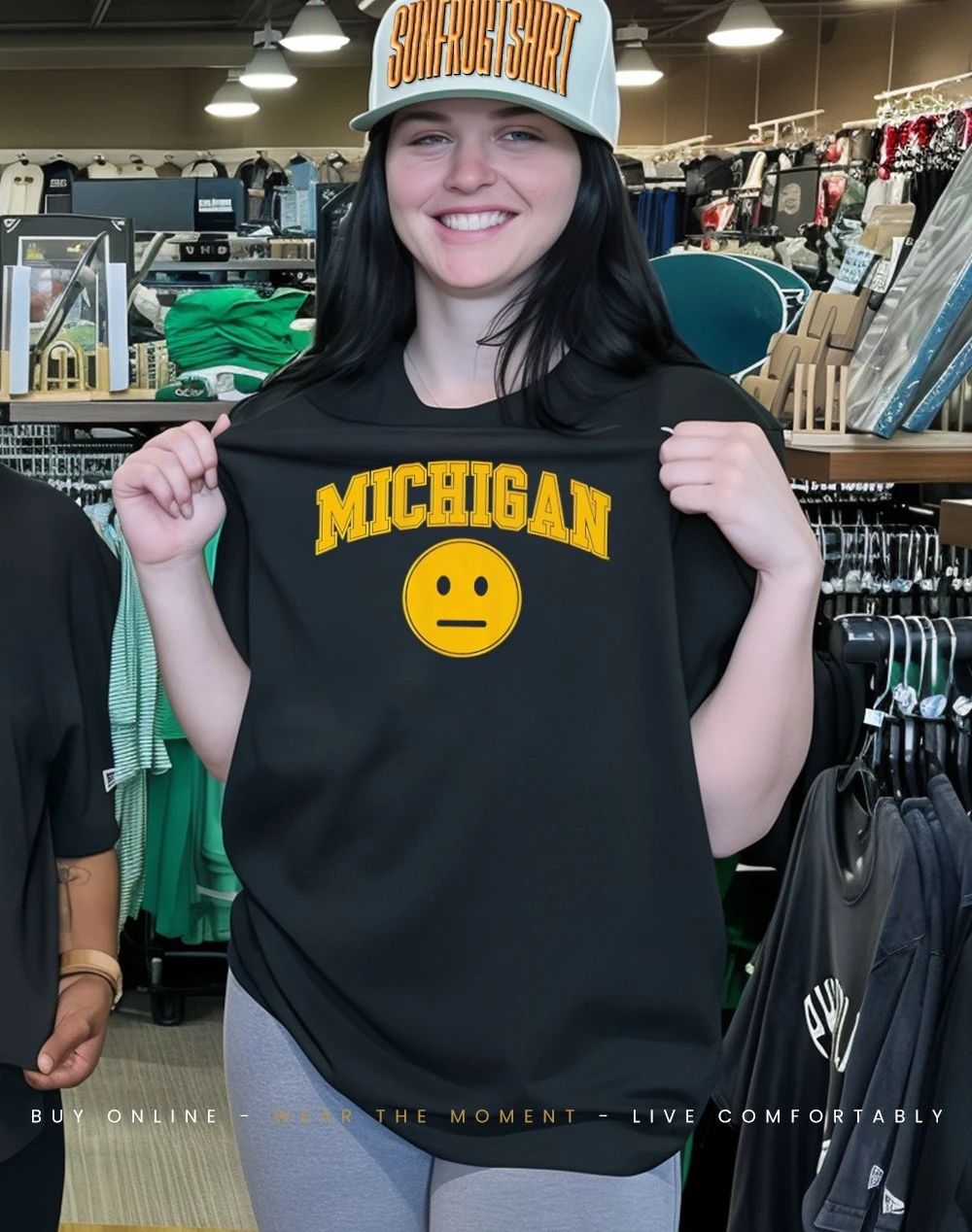 Michigan Basketball Blank Expression icon shirt