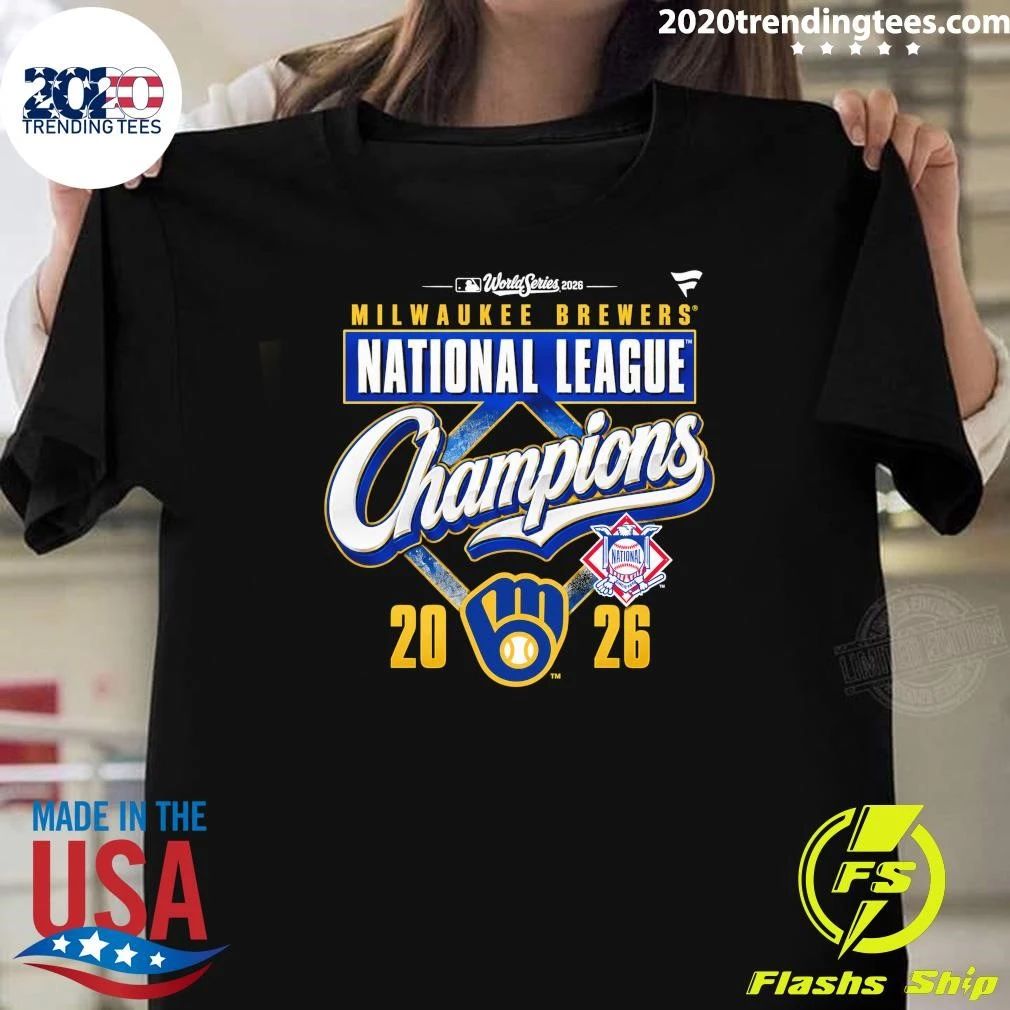Milwaukee Brewers Fanatics 2026 National League Champions Locker Room Shirt