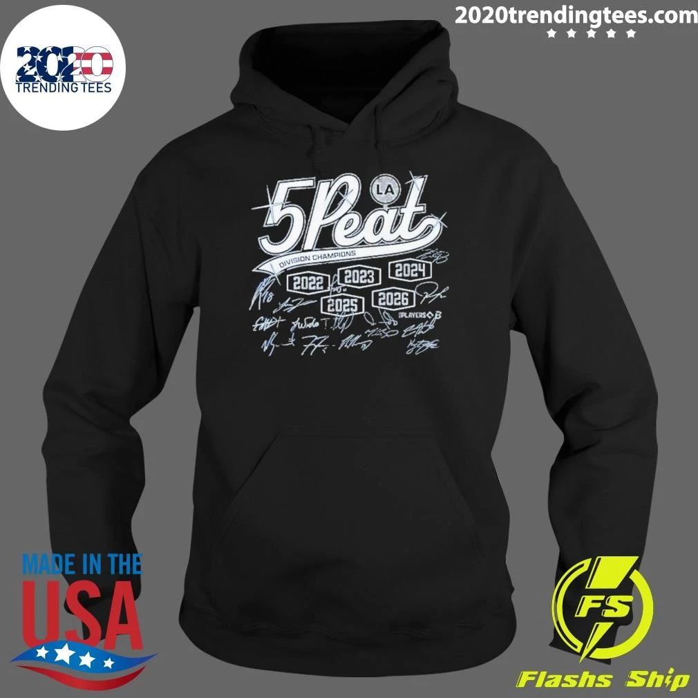 Los Angeles Baseball Division 5 Peat Signature Shirt