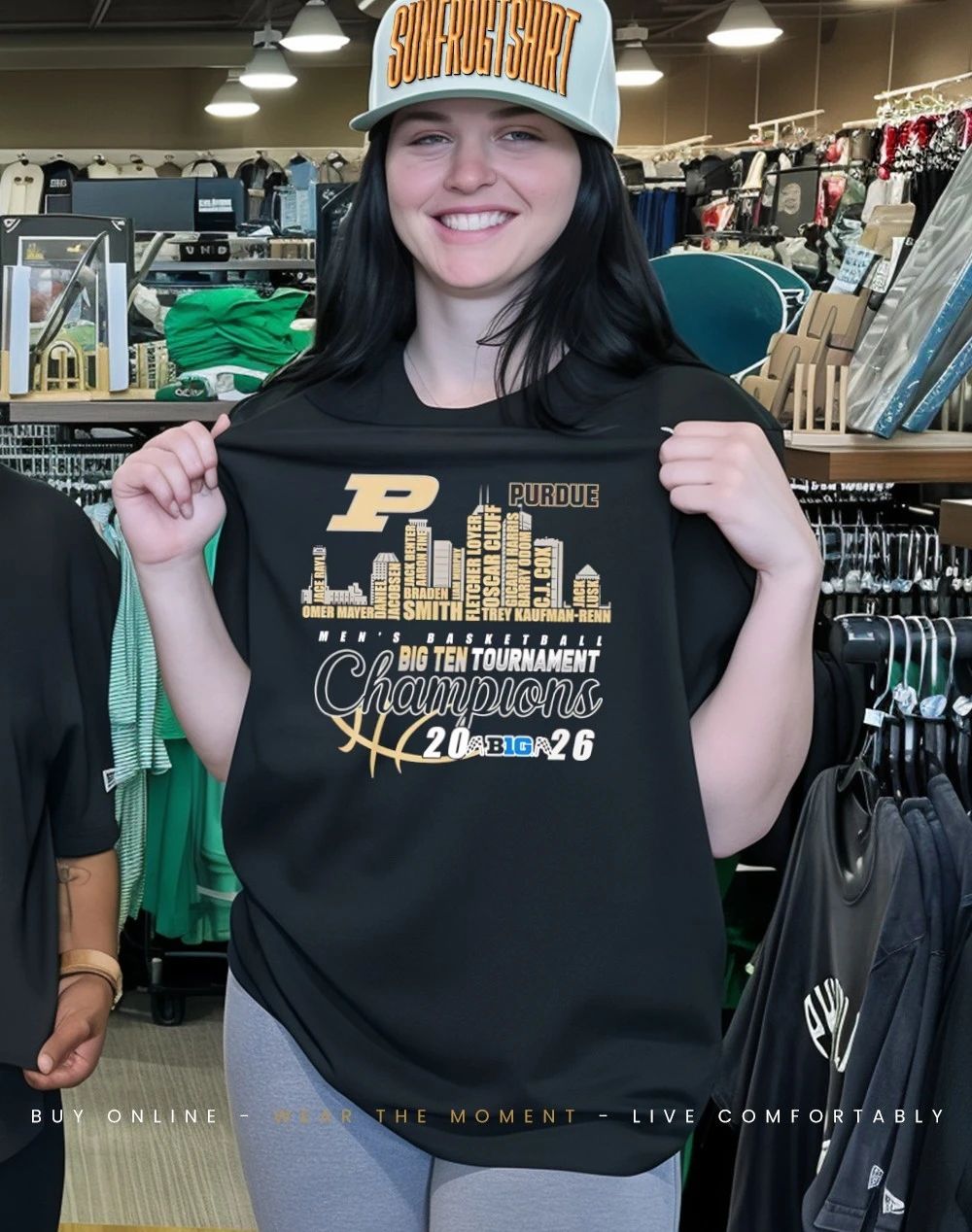 Purdue Boilermakers 2026 Big Ten Champions city skyline shirt
