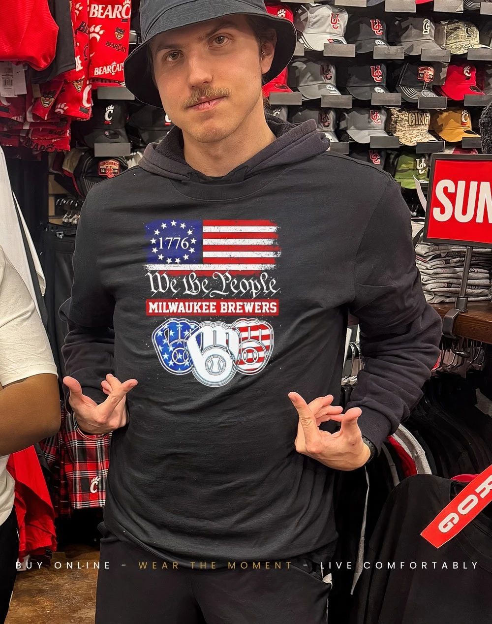 Milwaukee Brewers 1776 We The People USA flag shirt