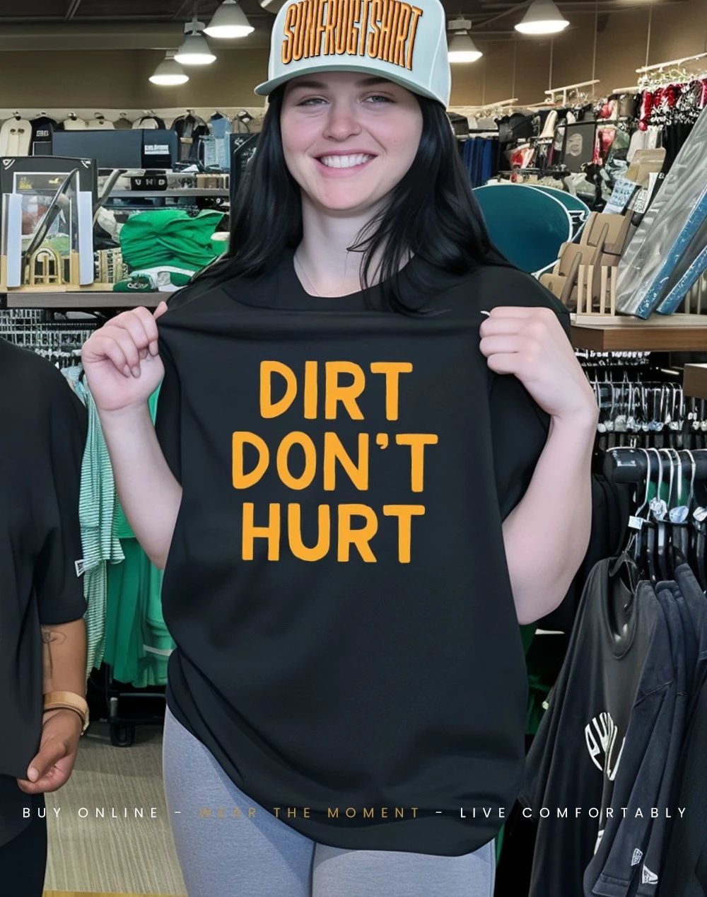 Dirt don’t hurt text shirt