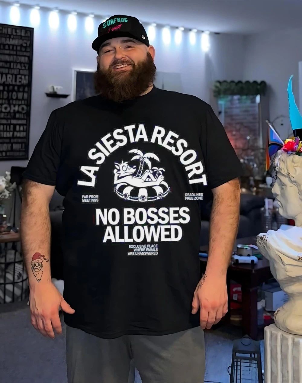 La siesta resort no bosses allowed far from meetings deadlines free zone shirt
