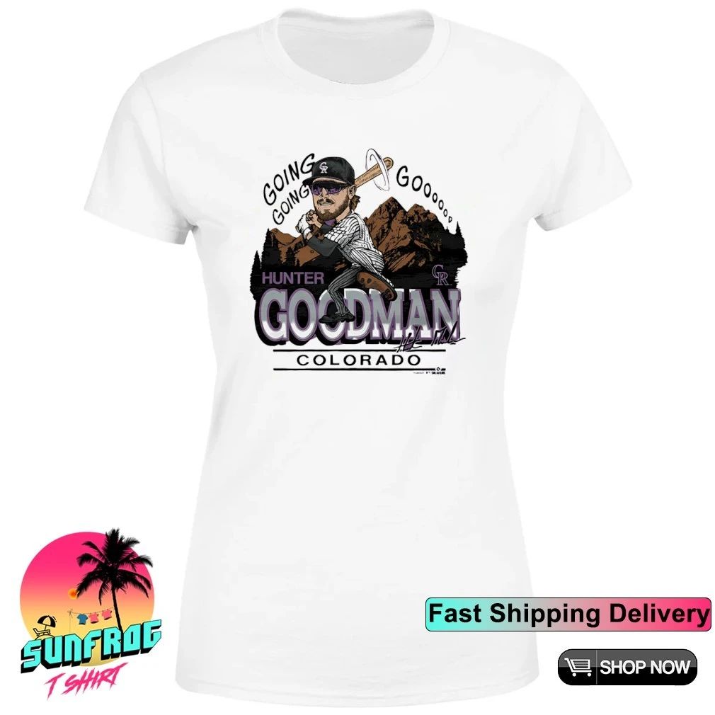 Hunter Goodman Colorado Rockies Signature caricature shirt