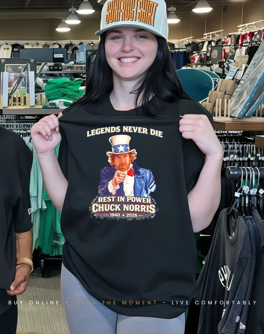Legends Never Die Rest in Power Chuck Norris Tribute Shirt