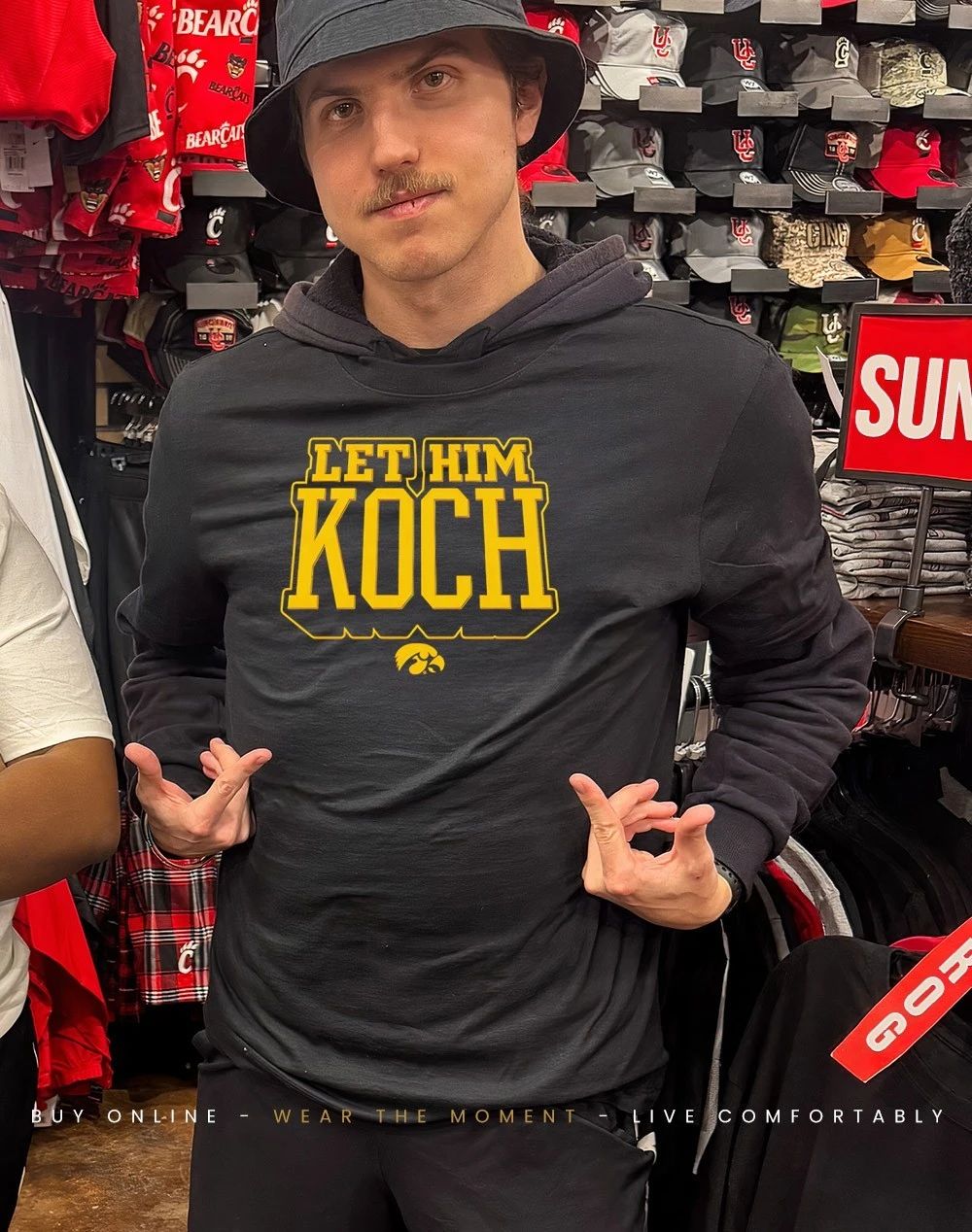 Jacob Koch Iowa Hawkeyes Let Him Koch shirt