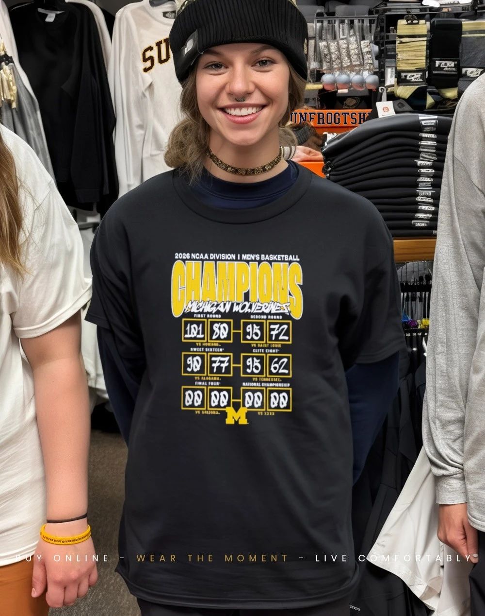 Michigan Wolverines 2026 NCAA Men’s Basketball National Champions Schedule shirt