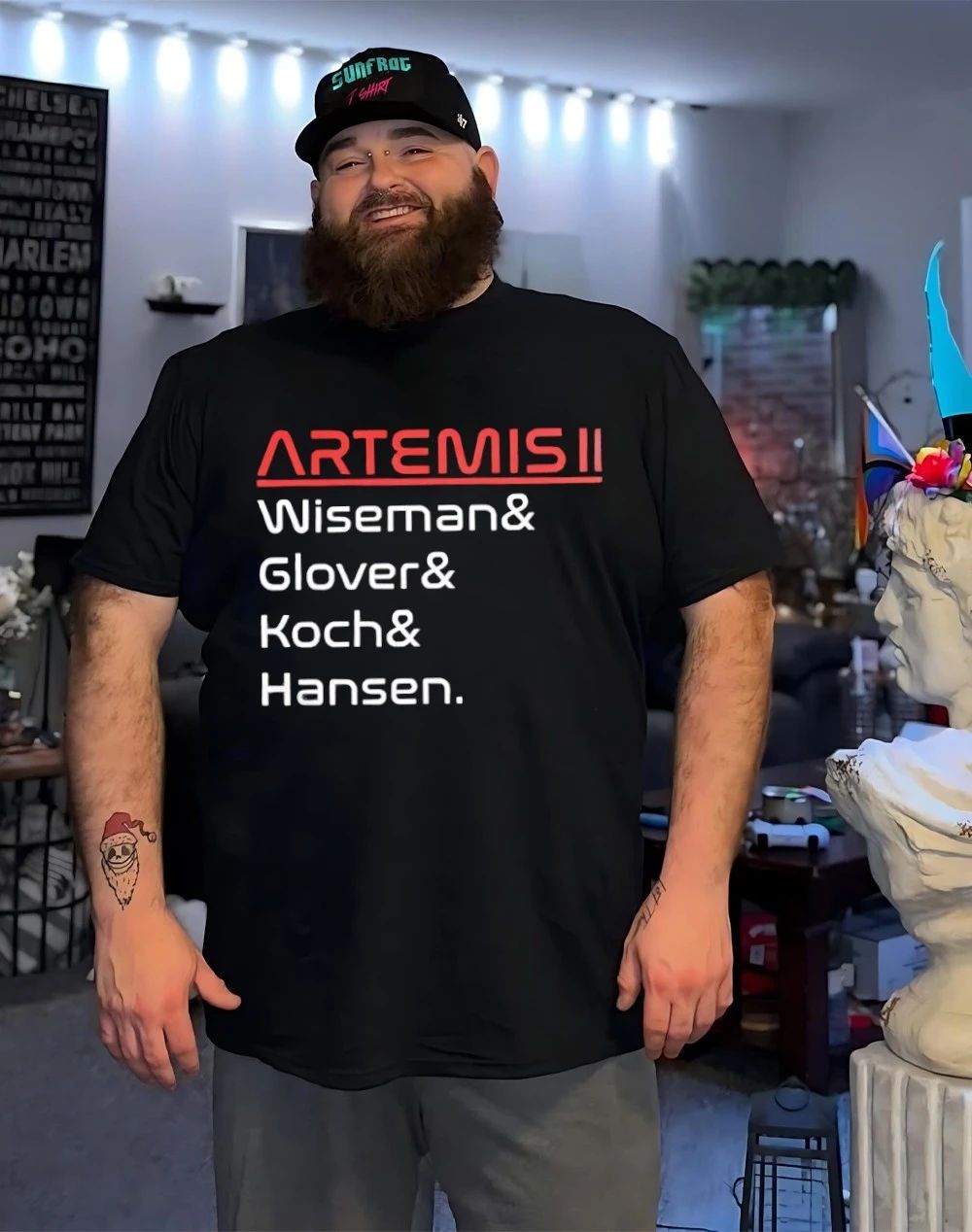 Artemis II Moon Mission Wuseman Glover Koch Hansen shirt
