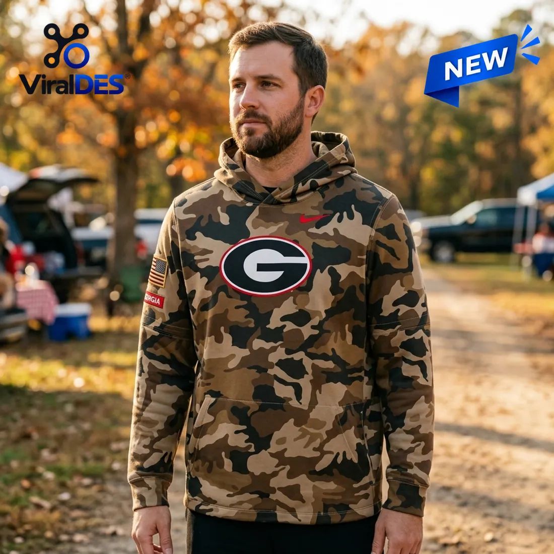 University of Georgia 2026 Military Appreciation Camo Hoodie
