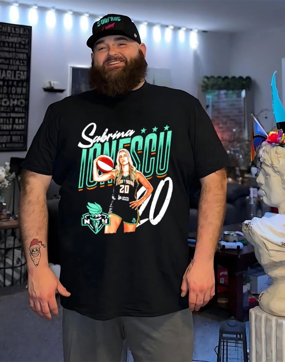 Sabrina Ionescu New York Liberty Player Pose shirt