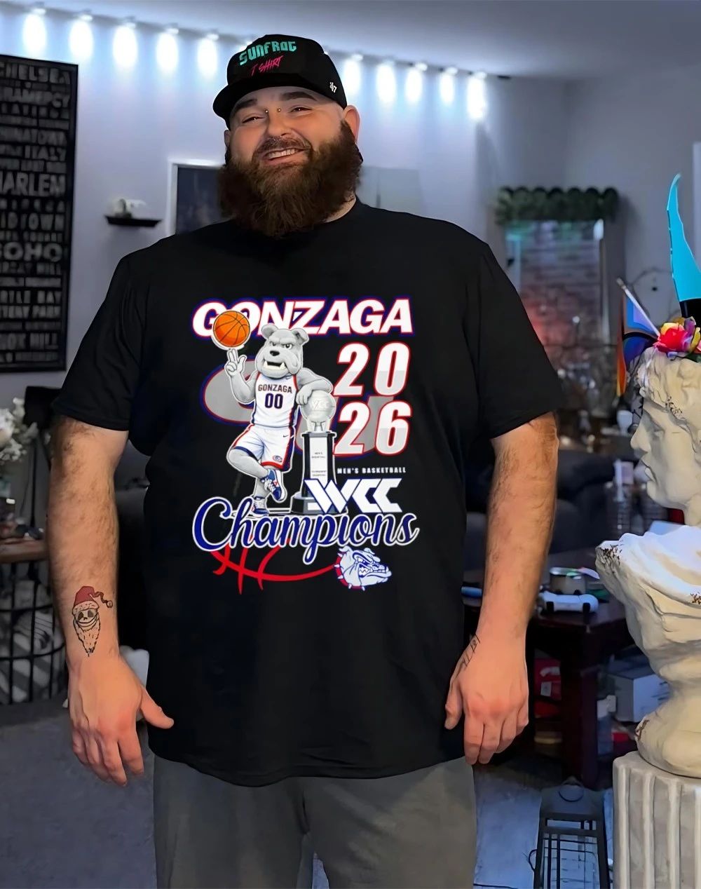 Gonzaga Bulldogs 2026 WCC Men’s Basketball Champions mascot shirt
