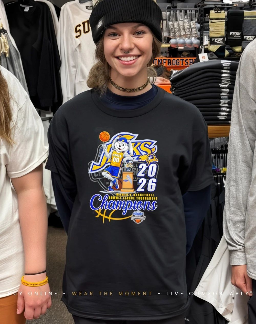 South Dakota State Jackrabbits 2026 Summit League Women’s Basketball Tournament Champions shirt