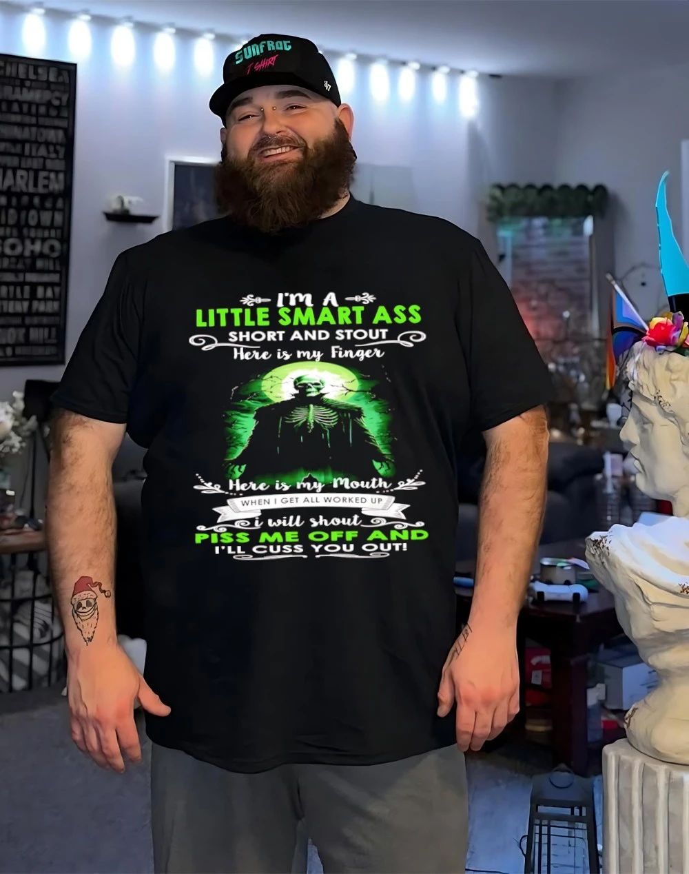 I’m a little smart ass short and skull shirt