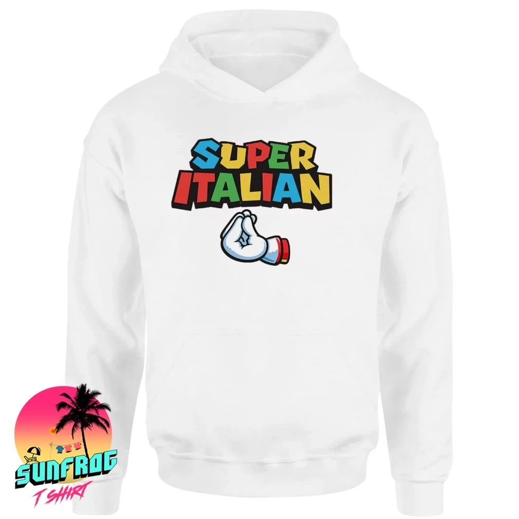 Super Italian Hand baseball shirt