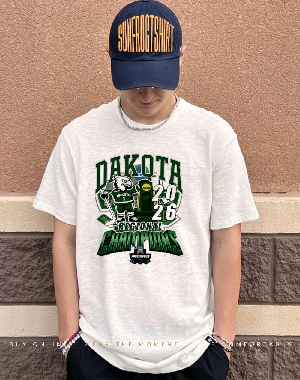 North Dakota Fighting Hawks 2026 NCAA Men’s Hockey Regional Champions mascot shirt