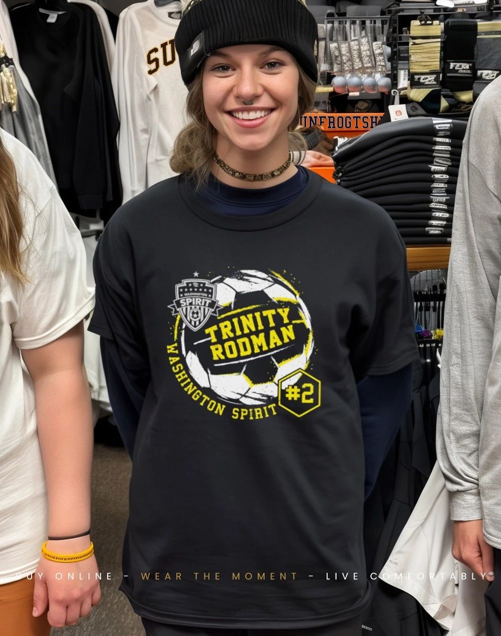 Trinity Rodman Washington Spirit Soccer Ball shirt